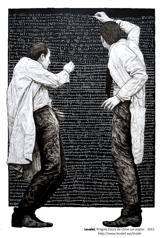 Levalet. Progrès Encre de chine sur papier - 2015. http://www.levalet.xyz/inside