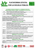 13-05-31 Calendario de movilizaciones Plataforma Estatal por la Escuela Publica