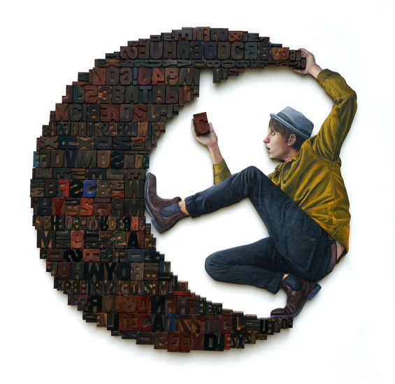 Levalet. Lepoète,techniquemixte,81x81,20221